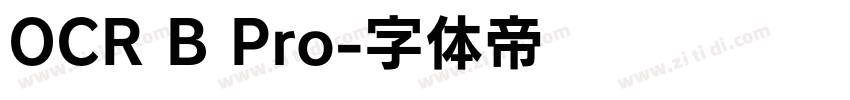 OCR B Pro字体转换